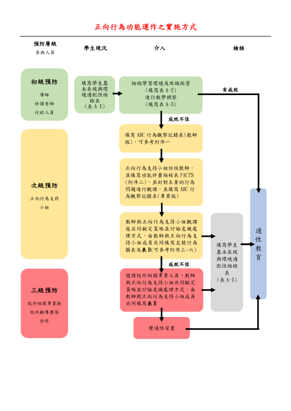 南特正向支持實施要點流程圖